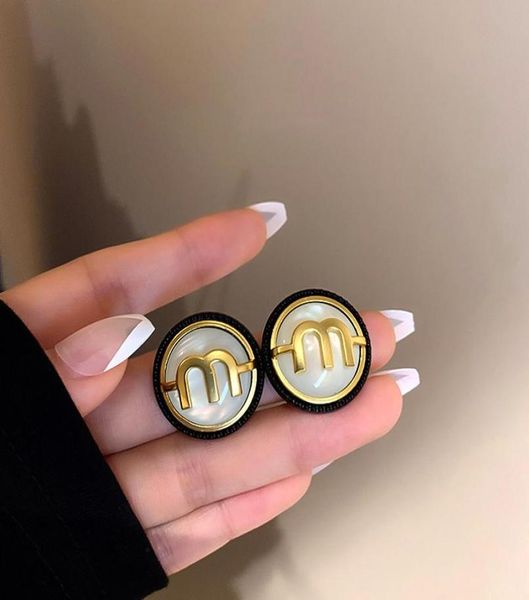 

stud fashion fine 14k real gold letter geometric opal earrings for women girl jewelry s925 silver needle weddings party gift3108411, Golden;silver