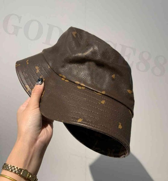 

l brown bucket hat fashion designer fisherman leather buckets hats baseball caps for men woman beanie casquettes patchwork high qu2870539, Blue;gray