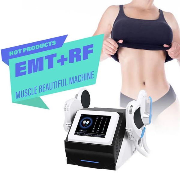 

portable 4 handles electromagnetic muscle stimulator emslim hi-emt machine fat burning shaping equipment loss weight skin tightening celluli