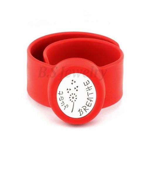 

just breathe flexible mosquito repellent charm bracelet bangles essential oil diffuser bracelets women perfume silicone wristband 7811098, Silver
