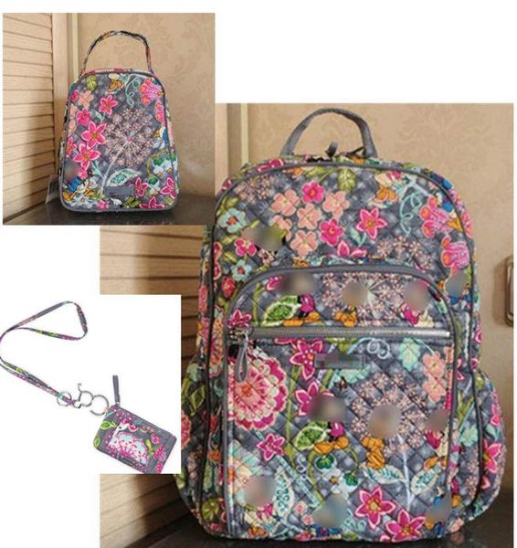

set of 3 brand desinger backpack school bag match with lunch bag id card holder and lanyard2797411