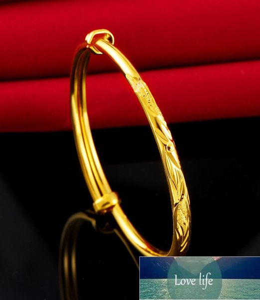 

pure gold color bangles bracelet for kids dragon phoenix girl039s bangle adjustabale pulseira femme gifts children bijoux8867205, Golden;silver