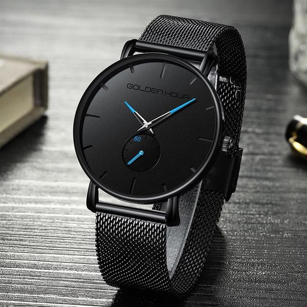 

reloj hombre new arrival goldenhour fashion men watch erkek kol saati business sport waterproof wrist watches relogio masculino246m, Slivery;brown