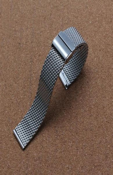 

18mm 20mm 22mm wristband fashion silver wrist watch stainless steel mesh band strap milanese watchband6963844, Black;brown