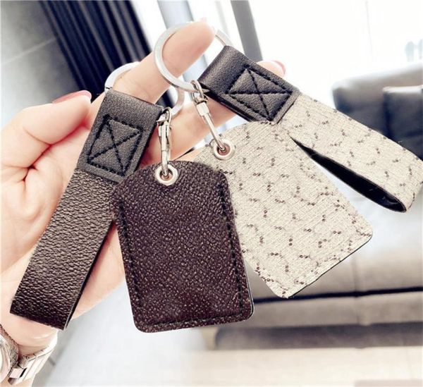 

casual leather keychains letter designer key ring couple key buckle car jewelry bag pendant7139917, Silver