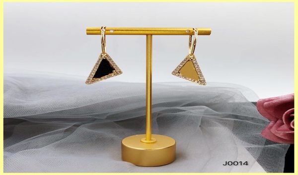 

women diamond hoop earrings designer triangle earring fashion womens jewelry luxury gold stud earrings letter p bracelet necklaces2451466, Golden;silver