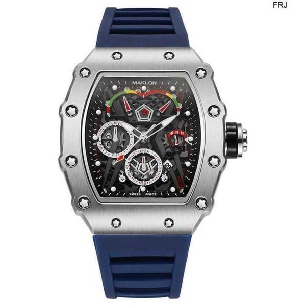 

designer watches richads mile 2023 love hollow miller mens fully automatic non mechanical high grade handsome student, Slivery;black