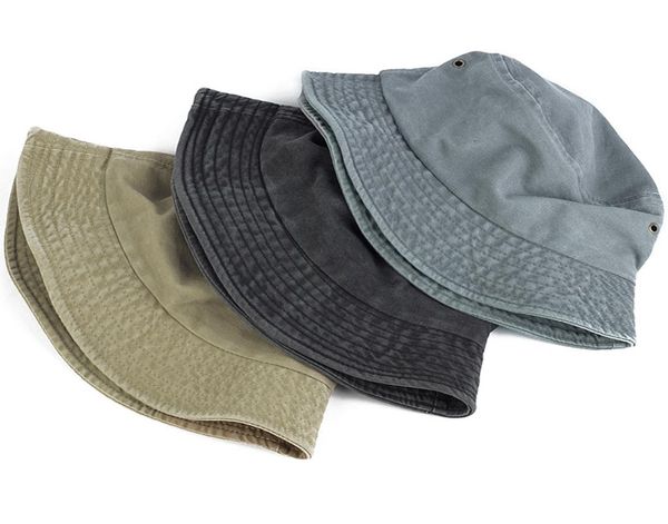 

cotton bucket hat short brim simple black grey casual spring autumn woman and man trendy stylish accessories3343865, Blue;gray