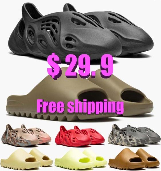 

men women sandals slides runner ararat flat designer sandals mens womans sandal slide slippers bone resin desert sand rubber west summer bro, Black