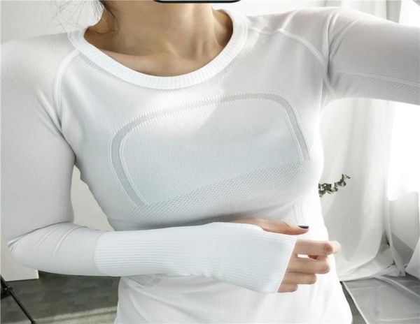 

yoga long sleeve shirt womens clothes sports running quick-drying swiftly tech fitness classic lady clothing high elastic tshirts2613660