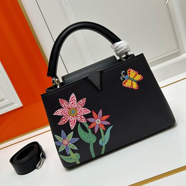 

7a designer bags taurillon leather capucines totes crowhide flap purse 3 sizes high imitation handbags