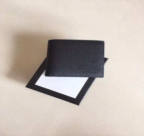

quality black genuinel leather with double letter gold hardware short mens wallet with box luxurys designers wallet womens wa3828858, Red;black
