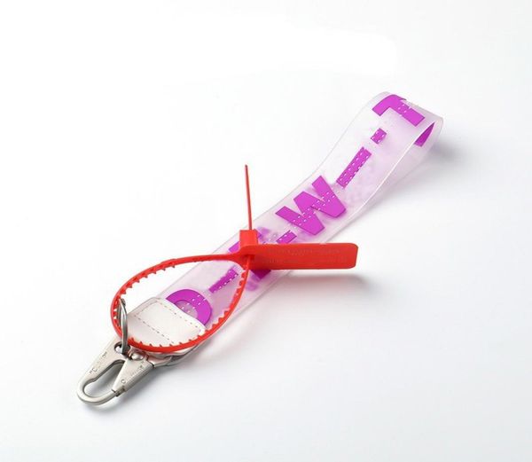 

luxury white classic key rings brand keychains clear rubber jelly letter print keys ring fashion men women canvas keychain camera 6724078, Silver