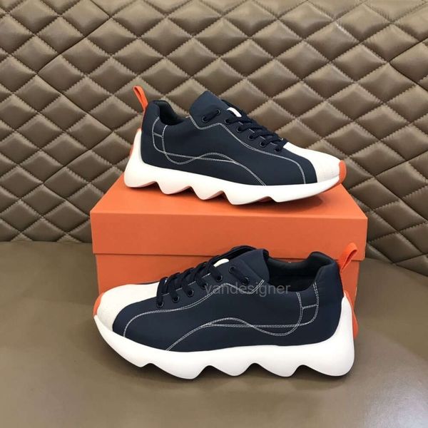 

designer shoes 2023 h men's shoe fashion brand casual shoes fashion lace up sports shoes breathable and comfortable men's shoe tre, Black