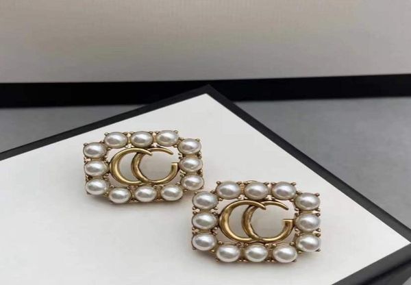 

fashion 5 color stud earrings aretes for women party wedding lovers gift jewelry engagement with box6747583, Golden;silver