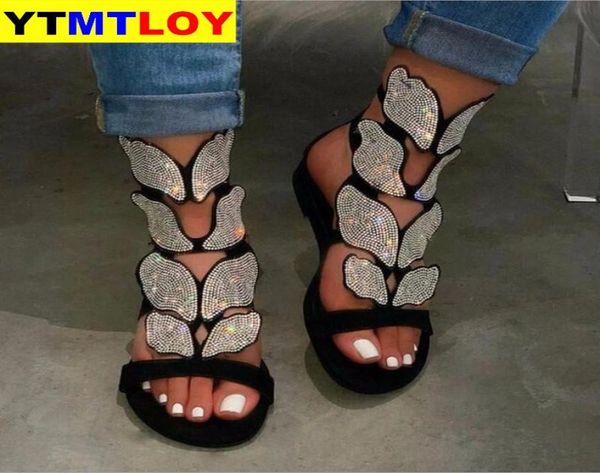 

2020 rhinestone new women spring/summer new soft-slip non-slip sandals sole durable sandals ladies outdoor beach8340046, Black