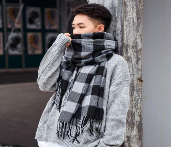 

2020 gift bag receipt scarves for women warm mens winter scarf luxury pashmina fashion imitate cashmere wool s76009956262, Blue;gray