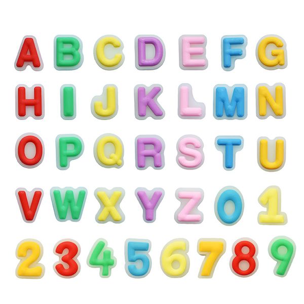 

anime luminous letter alphabet charms wholesale childhood memories funny gift cartoon charms shoe accessories pvc decoration buckle soft rub, Blue