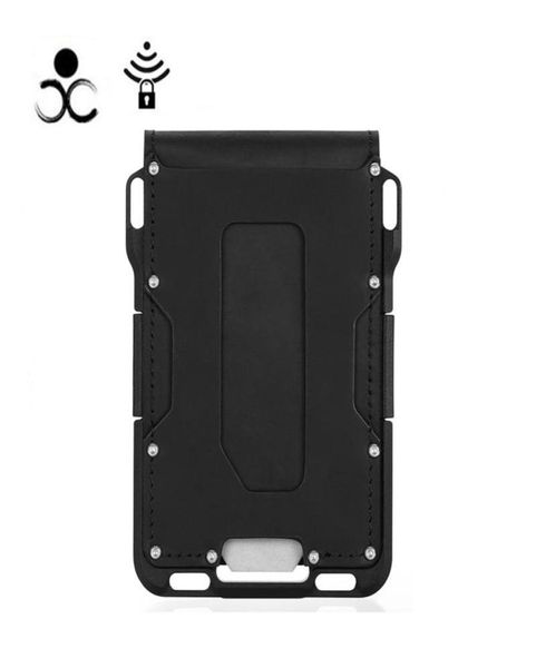 

card holders rfid aluminum alloy wallet multifunctional outdoor titanium tool holder men039s layer wind horse leather1990061, Brown;gray
