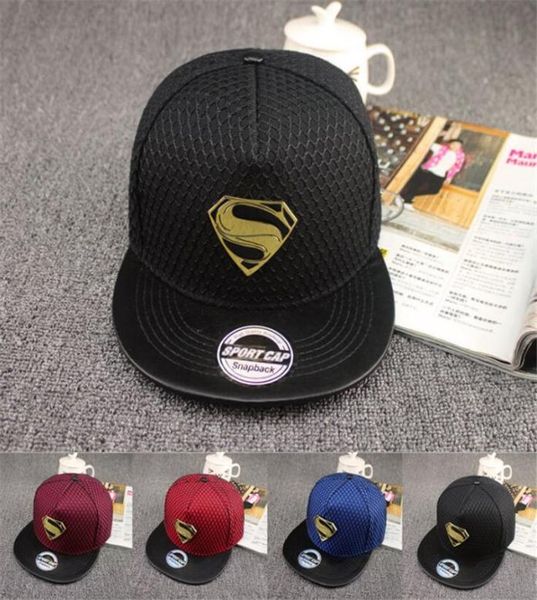 

new fashion summer brand superman baseball cap hat for men womenteens casual bone hip hop snapback caps sun hats9695175, Blue;gray