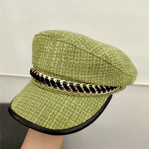 

ball caps octagonal hat women's flat small fragrance chain duck tongue casual street belle painter boinas para mujeres 230905, Blue;gray