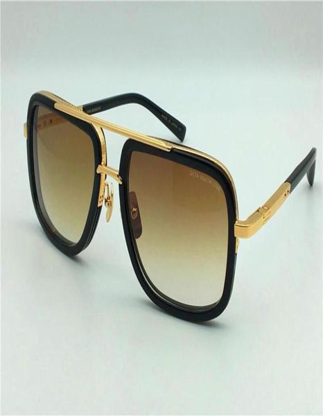 

vintage square titanium sunglasses for men 2030 gold brown gradient lenes fashion sunglasses eyewear with box case5046716, White;black