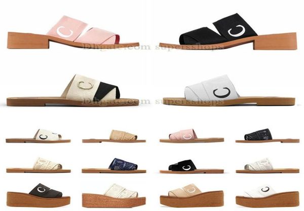 

designers womens woody mule sandals fashion famous ladie med heel slippers ch slides7170305, Black