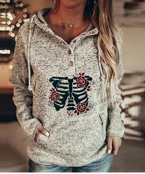 

womens hoodies sweatshirts vintage women print rose butterfly hooded streetwear girls sweatshirt fashion casual oversized hoodie coat 230904, Black