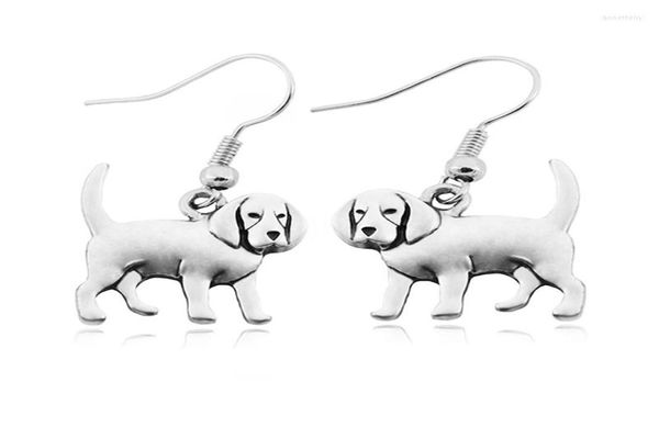 

dangle chandelier vintage 3d beagle earring coonhound dog charms big earrings for women gift brincos boho earings fashion jewelr1409008, Silver