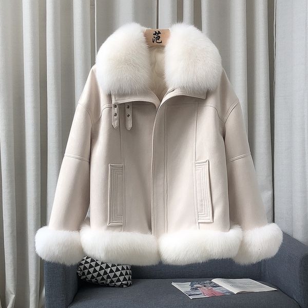 

womens fur faux women girl warm coat lady goose down winter polyester casual jacket jt3346 230904, Black