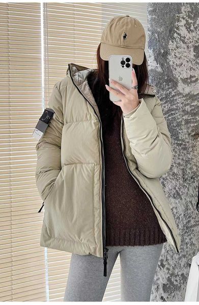 

designers mens down jacket winter reflective cotton metal nylon waterproof and warm thickened jackets coats stone ibrx, Black