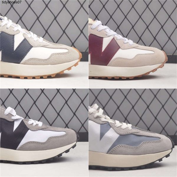 

mn nb327 low durable sports shoes tibetan blue wine red sea salt yuan zu grey lightweight thin sports shoes, Black