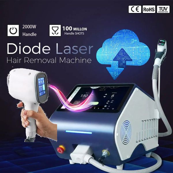 

diode laser hair removal machine skin rejuvenation 755nm 808nm 1064nm triple wavelength fast permanent hair remove, Black