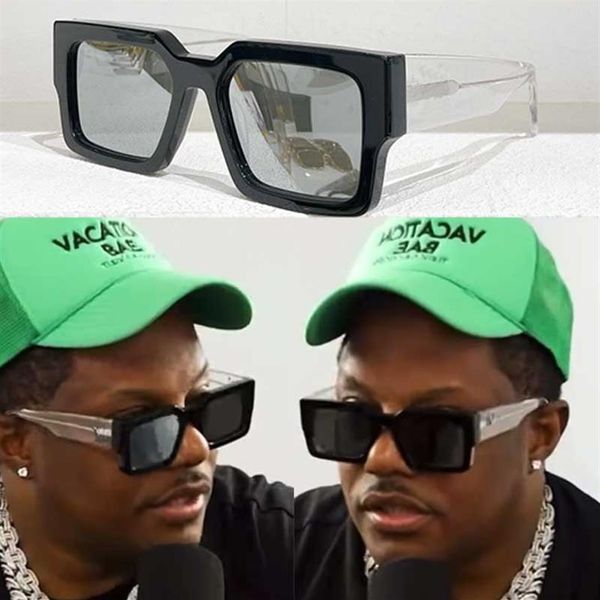 

22ss season mens square sunglasses z1579 black lens transparent temple mirror lens men luxury designer fashion glasses with origin299z, White;black