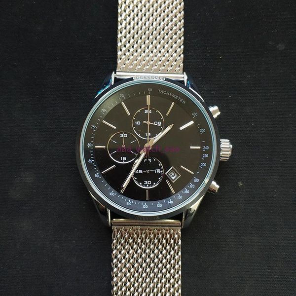 

mens watches all pointer work functional chronograph quartz watch stainless steel strap waterproof satch montre de262p, Slivery;brown