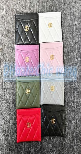 

luxury channel wallets designer card holder brand with original box purses womens mens wallet caviar lambskin leather coin purse k7004908, Red;black