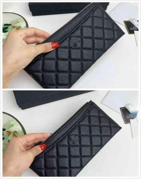 

luxury brand design 80066 letter plaid cc chain clutch lambskin diamond pattern pouch women039s le boy long wallet caviar leath4748467, Red;black