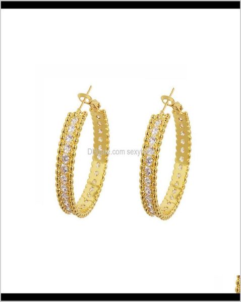 

chandelier drop delivery 2021 beautiful four leaf clover dangle long earrings with diamonds 18k gold s925 sier for van womengir9273435, Silver