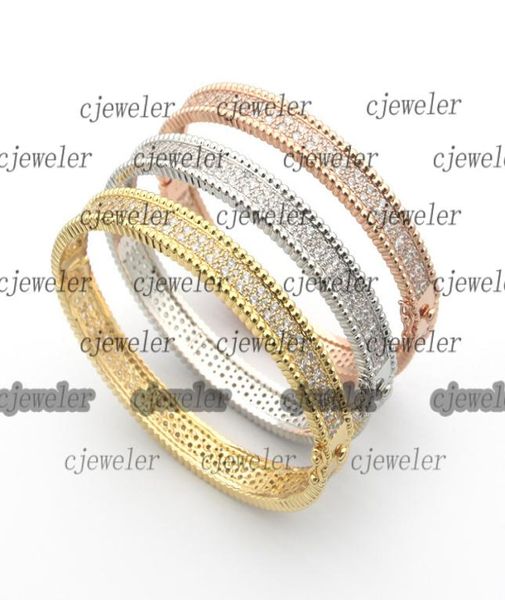 

charm bracelets perlee diamonds bracelet single row double row diamondencrusted design vc letter full star 18k gold 925 silver or4671589, Golden;silver