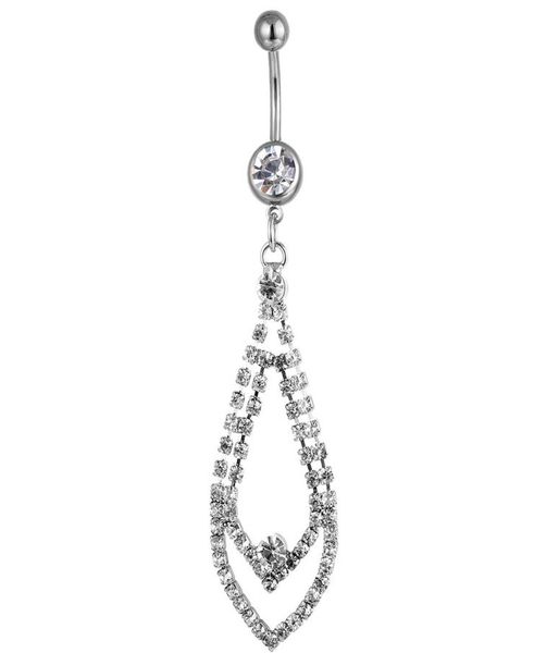 

d0183 clear color belly navel button ring01234567891424019, Silver