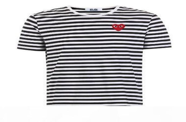 

2019 commes mens designer t shirts off with heart sport tee shirts des garcons white pablo stripe shirts for summer vetements3665640, White;black
