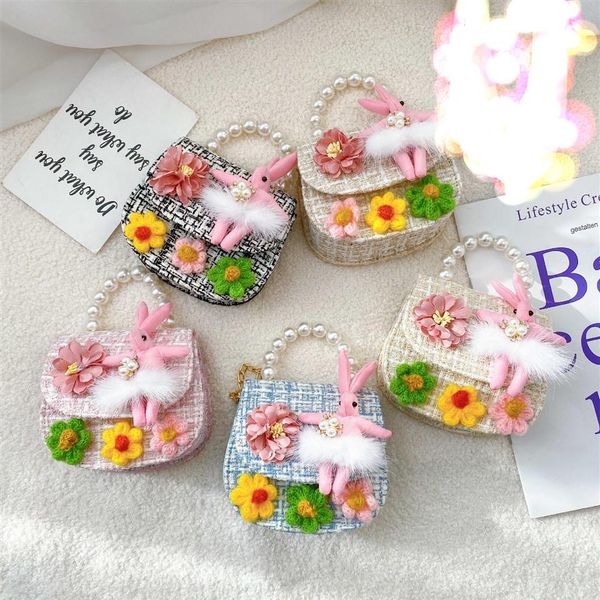 

korean fashion girl's chain slung cartoon cloth purse personality foreign style little princess one shoulder zero bag mini pe231u, White