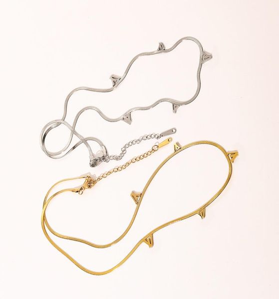 

luxury fashion choker necklace designer 925 silver plated 18k gold plated stainless steel letter pendant necklaces for women weddi6195208