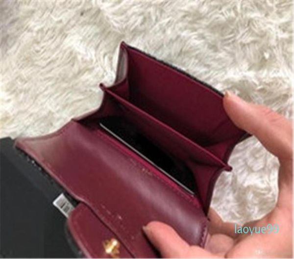 

designer card holders pocket women fashion leather flap mini wallets female purses card holder coin pouch5452204, Red;black