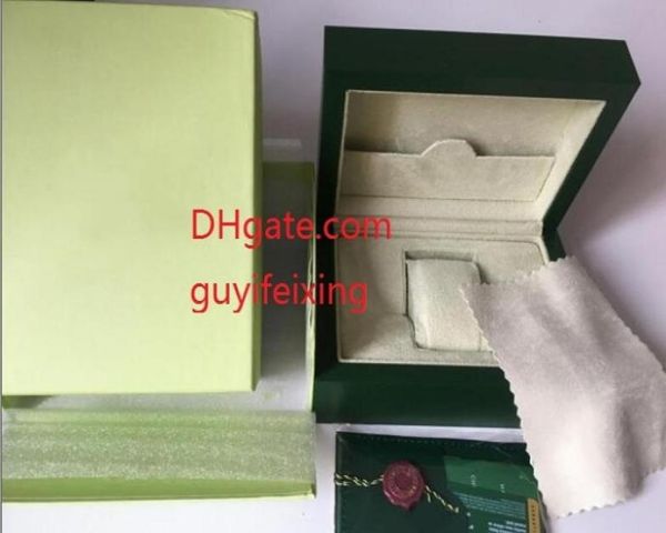 

watches green original box suitable for for 116610 126600116710 watch box papers card wallet boxes cases whole 6343340, Black;blue