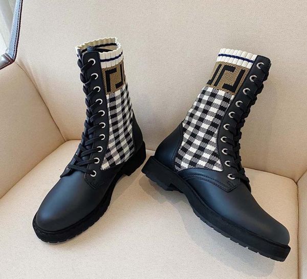 

inter milan 2021 winter fashion elastic stockings ankle boots non-slip rubber outsole heel height 3cm vintage fur designer bridal shoe plus, Black