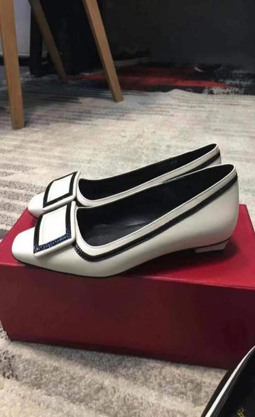 

stylishbox 2021122001y 3440 black white heels shoes flats genuine leather sqaure buckle 45cm25cm chunky heels kitten must have1751295