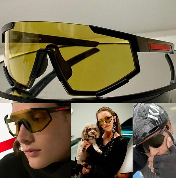

mens womens sports sunglasses sps04w linea rossa impavid glasses nylon frame front in rubberized black cedar color lens 100 uvau4935952, White;black