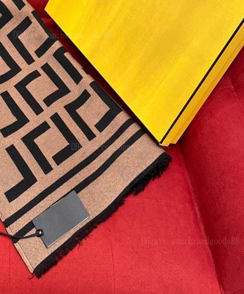

luxury wool winter classic brown f letter long scarf jacquard wool designer shawl for women scarves whole skinfri2905909, Blue;gray
