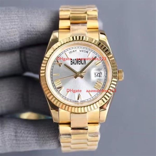 

2022 men's watch dual calendar display automatic machinery designer gold bracelet luminous pointer 41mm aaa style classic lux249u, Slivery;brown